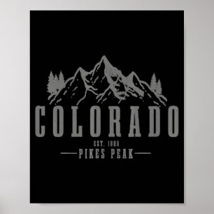 Poster Pikes Peak Colorado Est T Shirt