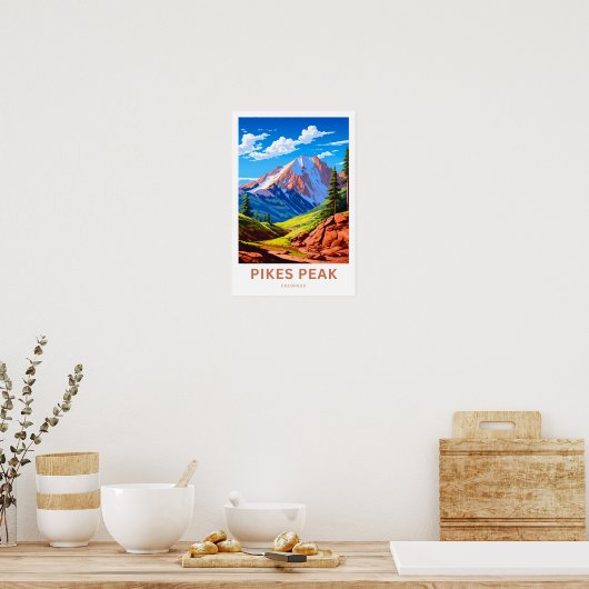 Poster Pikes Peak Colorado Imprimer (Cuisine)