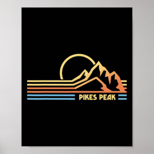 Poster Pikes Peak Colorado Randonnée Randonneur Escalade