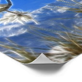 Poster Pikes Peak Neige hiver Couverte Art Fractal (Coin)