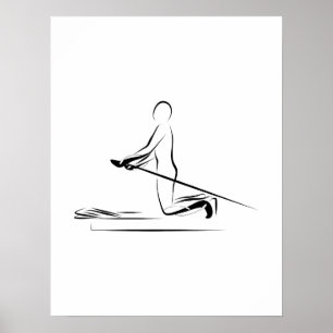 Poster Pilates - cercles de bras sur l'affiche du réforma