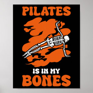 Poster Pilates Est Dans Mes Os Méditation Halloween _1