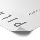 Poster Pilates Gris Moderne Minimal Fitness Promotionnels (Coin)