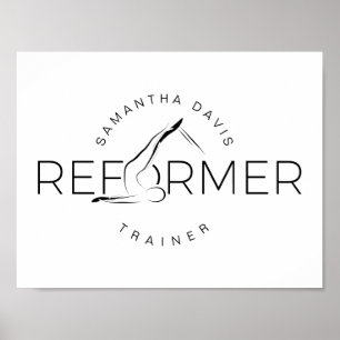 Poster Pilates Instructeur Pilates Mot de réforme