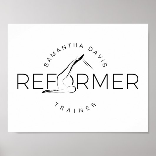 Poster Pilates Instructeur Pilates Mot de réforme (Devant)