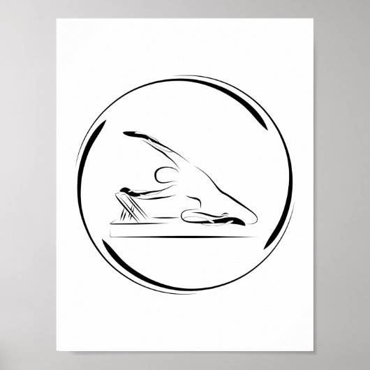 Poster Pilates Mermaid sur le réformateur (Devant)