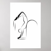 Poster Pilates pose du scorpion - tonneau échelle (Devant)
