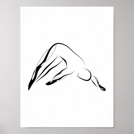 Poster Pilates Pose Pilates Abstraits Pose (Devant)