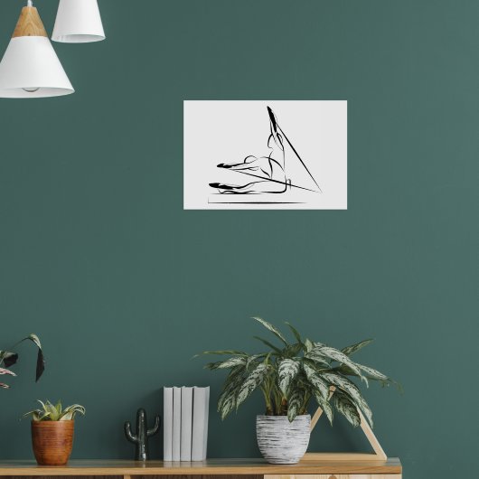 Poster Pilates Pose Railing sur le réformateur (Salon 1)