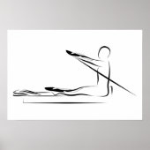 Poster Pilates Pose Railing sur le réformateur (Devant)