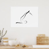 Poster Pilates Pose une épine courte sur le réformateur (Cuisine)