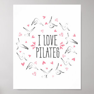 Poster Pilates Poses en forme de cercle I LOVE PILATES