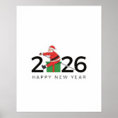 Poster Pilates Santa Bonne Année (Devant)
