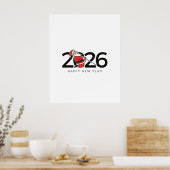 Poster Pilates Santa Bonne Année (Cuisine)