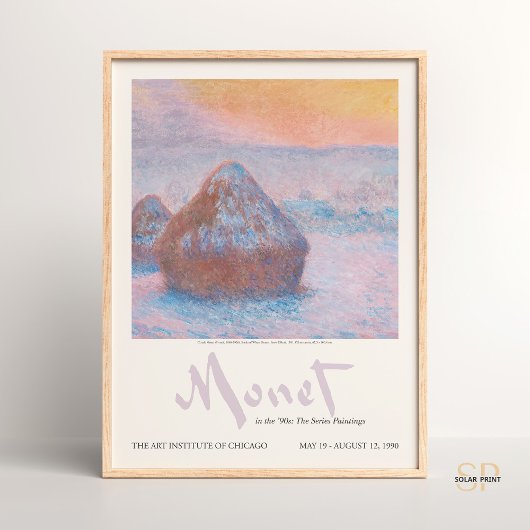 Poster Pile Claude Monet de blé Coup de neige effet