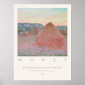 Poster Pile Claude Monet de blé Fin de journée Automne (Devant)