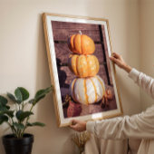 Poster Pile confortable citrouille orange photo chute art