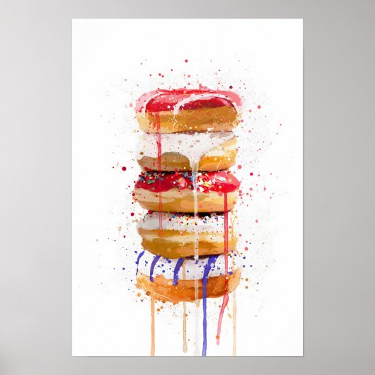 Poster Pile de beignets (Devant)
