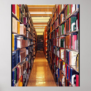 Poster Pile de bibliothèque