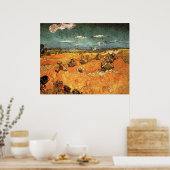 Poster Pile de blé avec faucheuse par Vincent van Gogh (Cuisine)