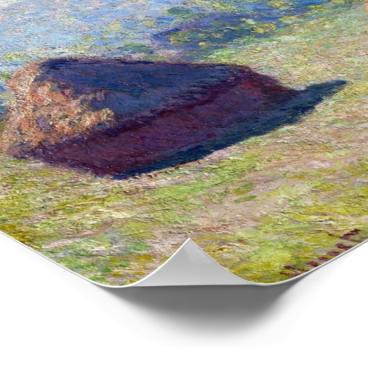 Poster Pile de blé (fin de l'été), Monet (Coin)