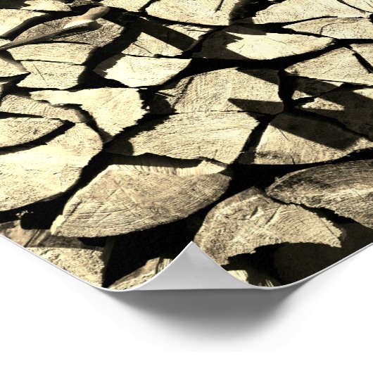 Poster Pile de bois de chauffage empilé préparé pour la c (Coin)