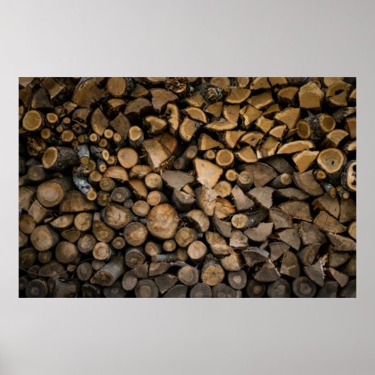 Poster Pile de bois de feu (Devant)