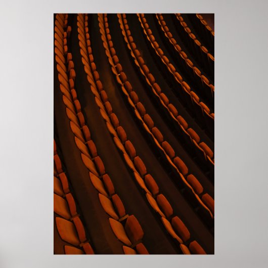 Poster Pile de chaises jaunes (Devant)