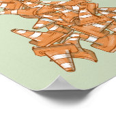 Poster Pile de cônes de route orange (Coin)