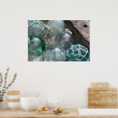 Poster Pile De Flottes De Pêche En Verre (Cuisine)