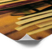 Poster Pile de livres et de magazines (Coin)