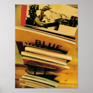 Poster Pile de livres et de magazines