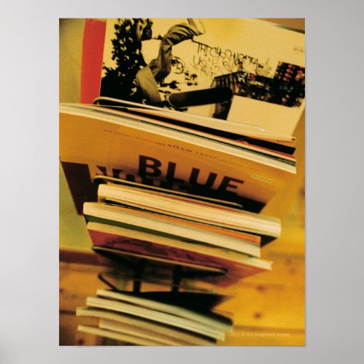 Poster Pile de livres et de magazines (Devant)
