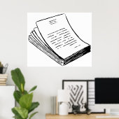 Poster Pile De Papier (Bureau à domicile)