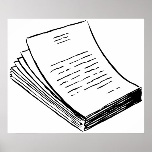 Poster Pile De Papier (Devant)