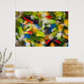 Poster Pile de plumes colorées (Cuisine)