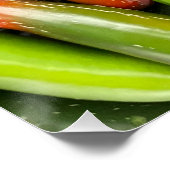 Poster Pile De Poivrons Épicés Vertes (Coin)