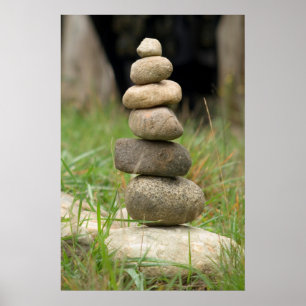 Poster Pile de rochers en équilibre