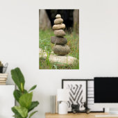 Poster Pile de rochers en équilibre (Bureau à domicile)