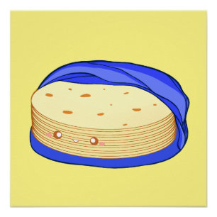 Poster Pile de tortillas de farine