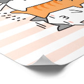 Poster Pile mignonne de chats Chambres pour enfants (Coin)