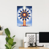 Poster Pilier de feu et de volonté spirituelle (Bureau à domicile)