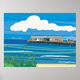 Poster Pilier de ville d'île d'Anna Maria