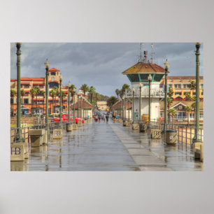 Poster Pilier la Californie de Huntington Beach