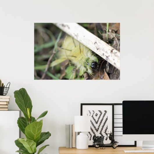 Poster Pilière floue jaune (Bureau à domicile)