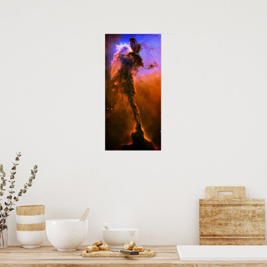 Poster Piliers de la création Aigle Nebula Image spatiale (Cuisine)
