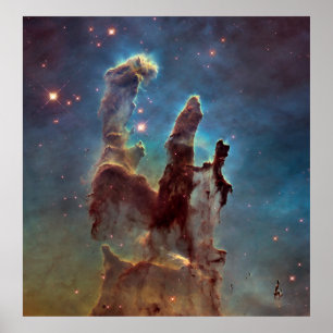 Poster Piliers de la création Nébuleuse de l'Aigle Hubble