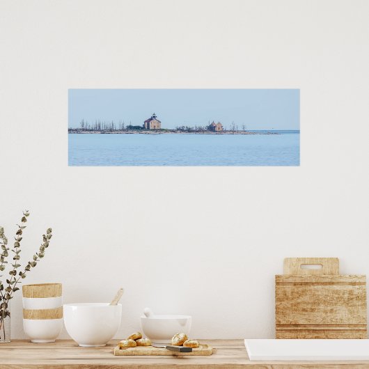 Poster Pilot Island Lighthouse Print (Keuken)