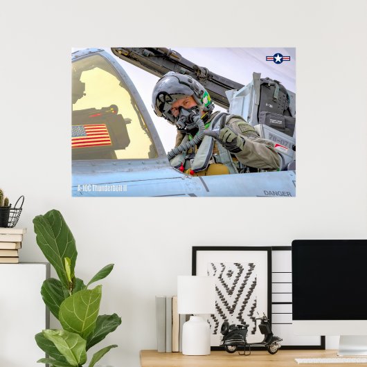 POSTER PILOTE A-10C THUNDERBOLT II (Bureau à domicile)