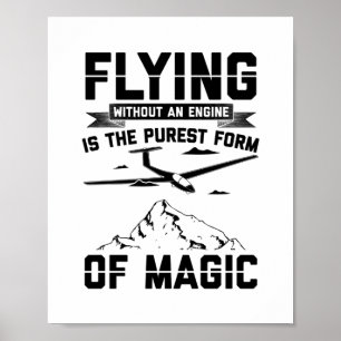 Poster Pilote à glissière   Glider Hobby Sailplane Idée c